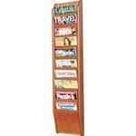 H. Wilson WML10O  10-Pocket Literature Display (Wall Model) - 10.5 x 49 x 3.75"  (Oak)