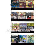 H. Wilson 2264W  Metal 4 Shelf Literature Display (Wall Model) - 26 x 60 x 14" (Black/Gray)