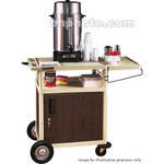 Luxor 3-Shelf Serving Cart with Locking Cabinet and Side Shelf, Model SCB30C