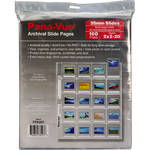 Pana-Vue Storage Page for Slides, 35mm, Top Load w/Data Panel - 100