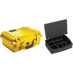 Pelican 1450 Case with Dividers (Yellow)