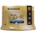Fujifilm Disco CD-R Prata, com N�cleo Imprim�vel em Jato de Tinta (50)