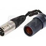 NRG 04617-07 4-pin XLR Male to Cigarette Female Coiled Cable - 7"