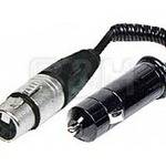 NRG 04716-07 4-pin XLR Female to Cigarette Male Coiled Cable - 7"
