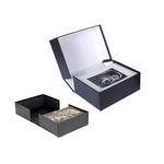 Archival Methods Onyx Portfolio Box - 11.25 x 14.25 x 4" - Black Buckram/Black