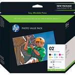 HP / Hewlett-Packard HP 02 Series Inkjet Print Cartridges (10ml) Photo Paper 4x6"- 150 shts
