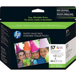 HP / Hewlett-Packard 57 Tri-Color Inkjet Print Cartridge (17ml) w Prem Phot 4x6"/100