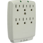 Belkin F9H620-CW 6-Outlet Wall-mount Home Ser Surge Protector - RJ-11 Phone