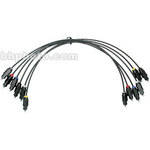 Hosa Technology Toslink Terminated S/PDIF Fiber Optic Patch Bay Cables - 1' (6 Pack)