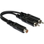 Hosa Technology RCA Female to 2 RCA Male Y-Cable - 6"