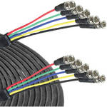 Communications Specialties 5 BNC Male to 5 BNC Male Coaxial Cable - 12'