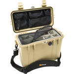 Pelican 1430 Top Loader Case with Photo Divider Set (Desert Tan)