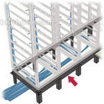 Middle-Atlantic 1-Bay ANGLE Raised Floor Support Angle (Black)