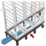 Middle-Atlantic 2-Bay Raised Floor Support Angle (Black)