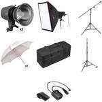 Impact VSD300 Three Monolight Portrait Boom Kit, Case (120VAC)