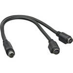 Hosa Technology S-Video Y-Cable, 4-pin Mini-DIN M to Dual 4-pin Mini DIN F - 10"