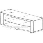 Sanus PFV47B 47" (119 cm) 2-Shelf Audio Video Stand (Black)