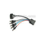 Aurora Multimedia DVI-I to DVI-D & 5x BNC RGBHV Breakout Cable - 6"