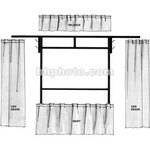 The Screen Works Trim Kit for the E-Z Fold 4'4"x6'4" Projection Screen - Burgundy