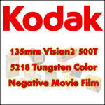 Kodak 135mm Vision2 500T 5218 Tungsten Color Negative Movie Film