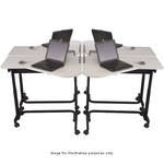 Balt Write-Angle Desks,  Cluster - 2-Right and 2-Left Units  Model 82783  -  (Gray)