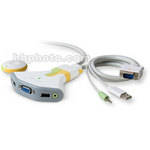 Belkin Flip Wireless - 2-Computer USB KVM Switch with Audio Support