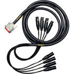Mogami Gold AES/EBU DB-25 to 4 XLR Male & 4 XLR Female Digital Audio Cable - 15'