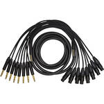 Mogami Gold 8 Channel Analog Snake Cable, 8x 1/4" TRS Male to 8x XLR Female - 10'