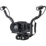 Gates HC3 UW Housing w/ WP25 Port and Green Force HID 50 Video Light