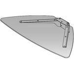 Peerless Industries Glass Shelf, Model ACC318 (Black with Clear Glass)