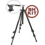 Manfrotto by Bogen Imaging 190XDB Tripod Legs (Black) with 700RC2 Video Fluid Head - Supports 5.5 lbs (2.5kg)