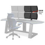 Winsted Post Mount ONLY for Four LCDs Per Mount, Model E4658 (Black/Black)