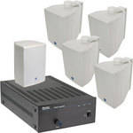 Atlas APAKSMSW Amplifier and Surface Mount Speaker Package System (White)