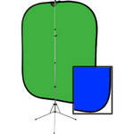 Westcott 6x7' Collapsible 2-in-1 Muslin Background - Chromakey Blue/Green