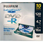 Fujifilm Disco DVD-R Regrav�vel Imprim�vel  (Pack de 10)