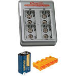iPower FC-9VX44 � Carregador R�pido Inteligente de 9V e 4 Baias com 4 Baterias de 9V