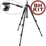 Manfrotto by Bogen Imaging 190XB Tripod Legs (Black) with 3126 (128LP) Micro Fluid Head