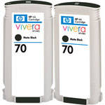 HP / Hewlett-Packard HP 70 Matte Black Ink Cartridge Twin Pack
