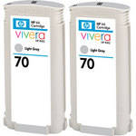 HP / Hewlett-Packard HP 70 Light Gray Ink Cartridge Twin Pack