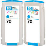 HP / Hewlett-Packard HP 70 Cyan Ink Cartridge Twin Pack