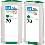 HP / Hewlett-Packard HP 70 Green Ink Cartridge Twin Pack