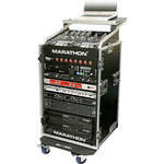 Marathon MA-M16UWLT 10U Rolling Slant Mixer Rack Case