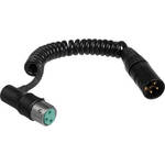 K-Tek XLR Male to XLR Low-Profile Angled Female Coiled Microphone Cable - 6" ~ 4'