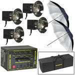 Novatron D1500 Studio Four Head Kit with Wheeled Case (120VAC)
