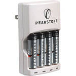 Pearstone Carregador R�pido de 2 Horas com Quatro Baterias 2900 mAh "AA" NiMH
