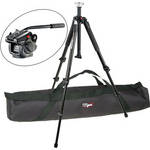 Manfrotto by Bogen Imaging 055XWNB Tripod (Black) with 501HDV Fluid Video Head and MBAG80 Tripod Bag