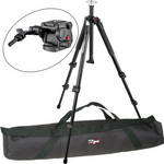 Manfrotto by Bogen Imaging 055XWNB Tripod (Black) with 503HDV Fluid Video Head & MBAG80 Tripod Bag