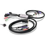 Iogear Mini View Micro DVI-D KVM Switch with Audio and Cables