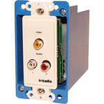 Intelix AVO-V1A2-WP Wall Plate Stereo Audio and Composite Video CAT-5 Balun 