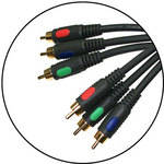 Plus 3 RCA Male to 3 RCA Male Component Video Cable (25')